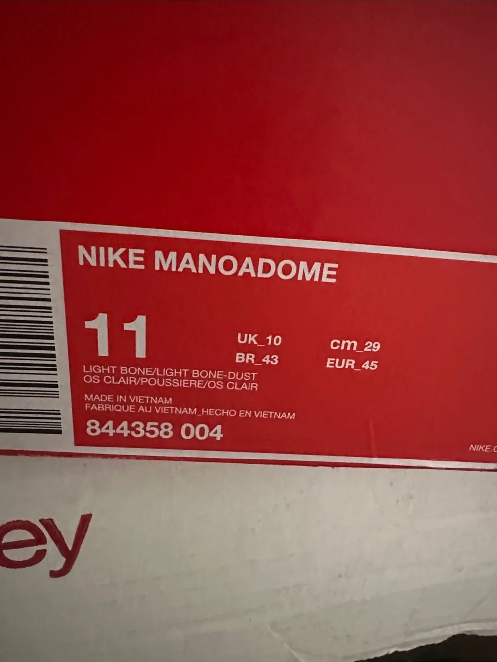 Nike Red and White Shoe Box with Bold Logo